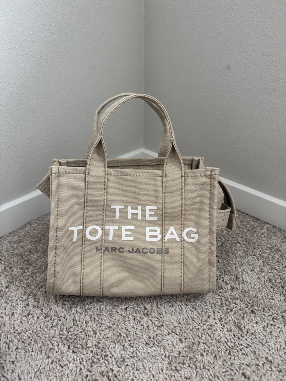Marc Jacobs Canvas Mini Tote in Beige